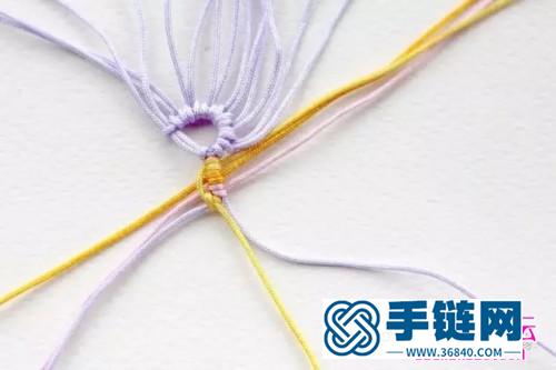 繩編斜卷結花朵的詳細編制教程