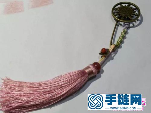 編繩流蘇胸針的制作圖解