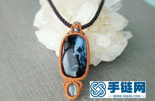 蠟線彼得石、拉長石項鏈吊墜的制作圖解