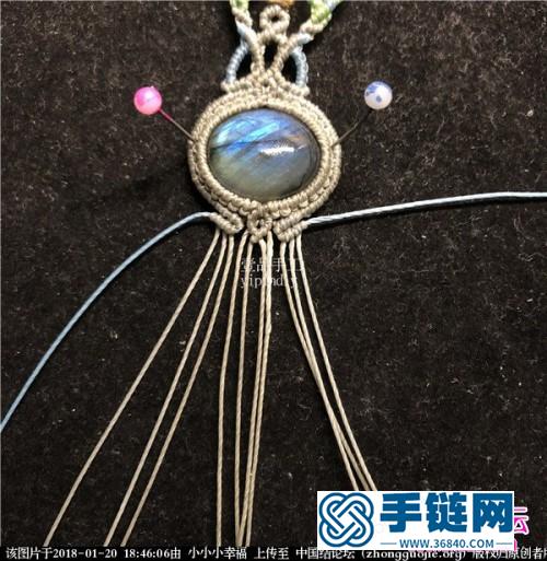 繩編蠟線包水晶石手鏈的詳細編制教程
