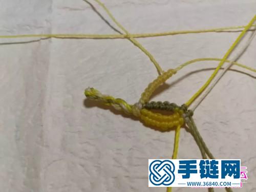 編繩麥浪斜卷結手繩的詳細編制教程