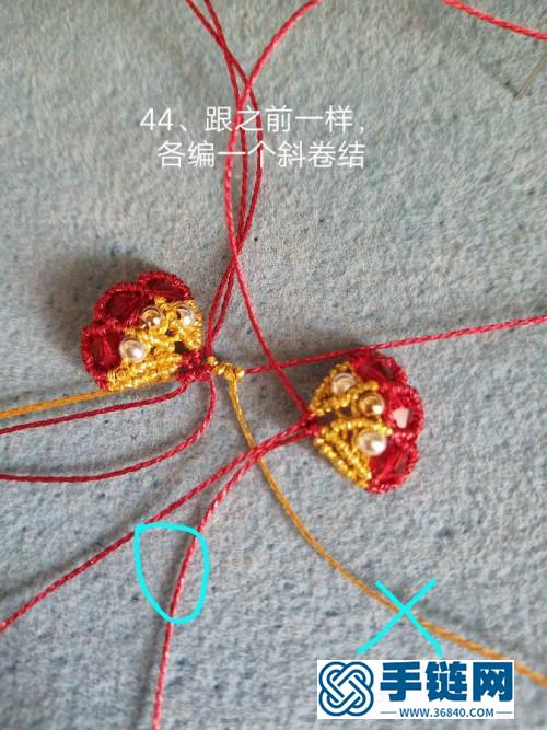 金線金銀珠蝴蝶耳環的詳細制作教程