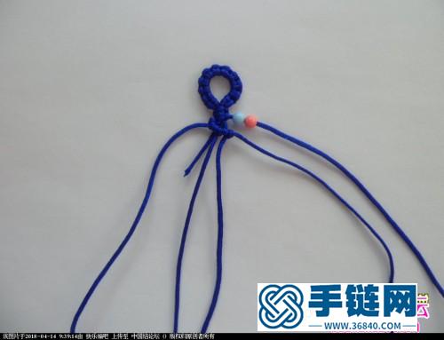 繩編玉線串珠手繩的編制教程