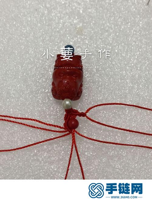 繩編天使翅膀朱砂生肖鑰匙扣掛飾的詳細編制教程