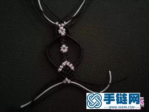 桃花耳環飾品詳細編制步驟圖