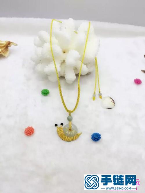 繩編金線平安扣蝸牛鎖骨鏈的詳細制作圖解