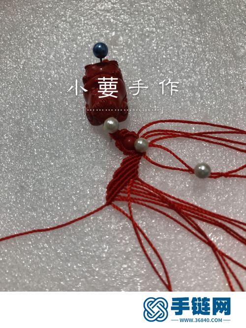 繩編天使翅膀朱砂生肖鑰匙扣掛飾的詳細編制教程