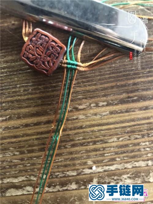 繩編扁蠟檀木手繩的詳細編制教程