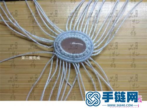 繩編夢幻甜甜圈包粉玉髓發圈的詳細制作圖解