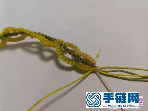 編繩麥浪斜卷結手繩的詳細編制教程