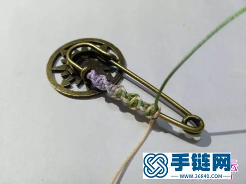 編繩流蘇胸針的制作圖解