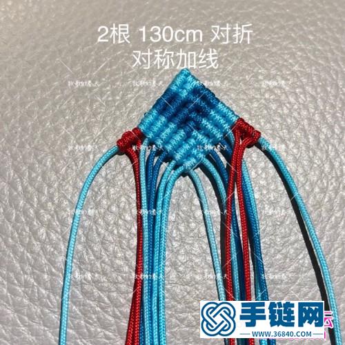 繩編玉線掛飾心鎖的的詳細編制圖解