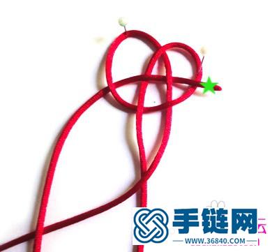 紅繩長形祥云結的編織教程