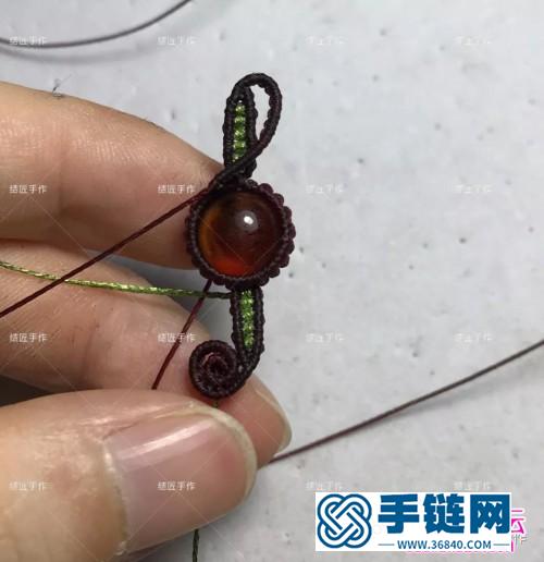 蠟線音符石榴石耳勾的詳細編制圖解