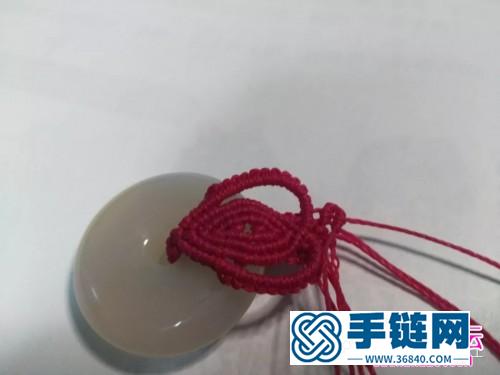 編繩心花怒放瑪瑙扣吊墜的詳細編制圖解