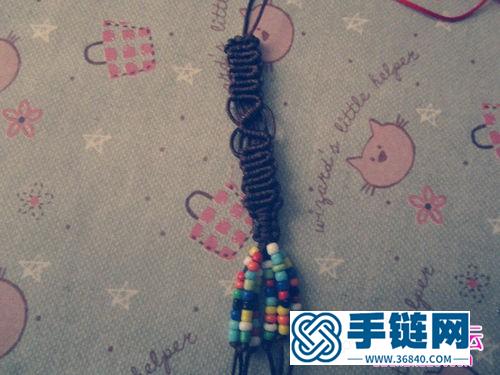 線和串珠編手機(jī)鏈的制作方法