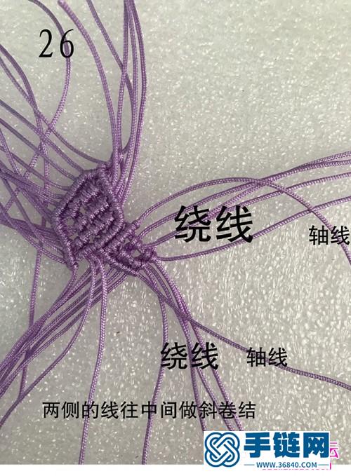 繩編平面蓮花掛件的詳細(xì)編制教程