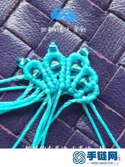 蠟線編織米珠耳環的詳細制作圖解