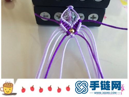 玉線水晶珠、黃銅珠手鏈的詳細編制教程