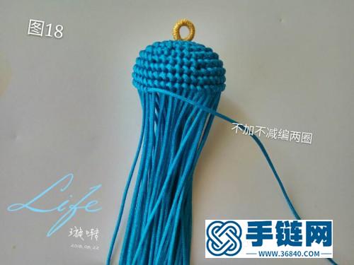 玉線繩編指環小熊的詳細編制教程