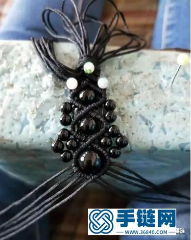 玉線串珠斜卷結貴妃手鏈的詳細編制教程