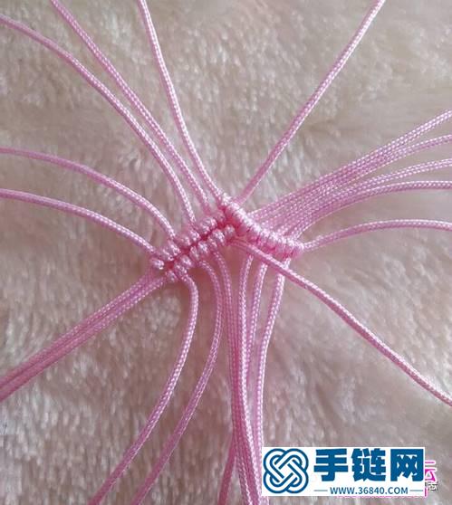 繩編雙愛心手鏈的制作方法