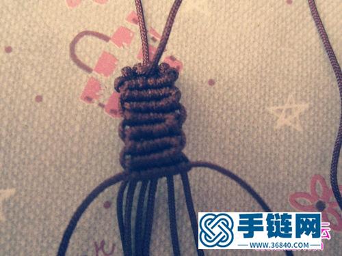 線和串珠編手機鏈的制作方法