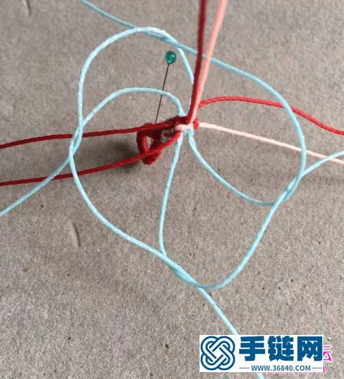南美蠟線編制的男款手繩的編法