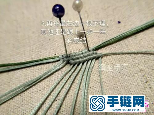 繩編十里桃花項(xiàng)鏈的詳細(xì)編制圖解