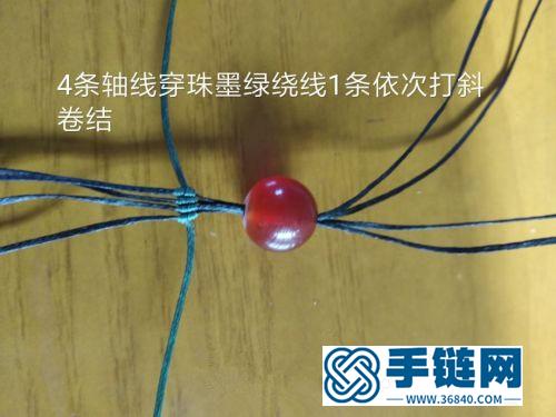 扁蠟單珠復古鑰匙小掛飾的制作方法