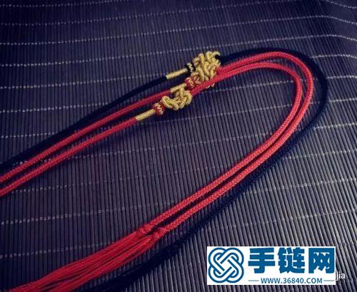 眾購節繞線雙同心結頸鏈的制作方法