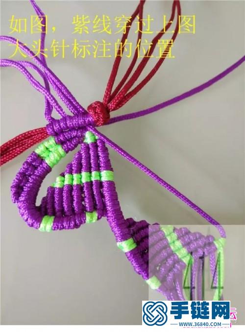 中國結蝴蝶掛件小飾品的詳細編制圖解