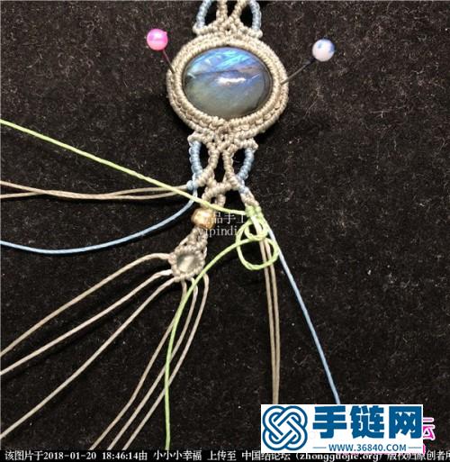 繩編蠟線包水晶石手鏈的詳細編制教程