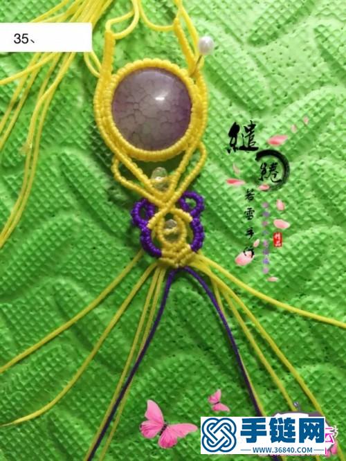 繩編爆花瑪瑙粉妝手鏈的詳細制作圖解