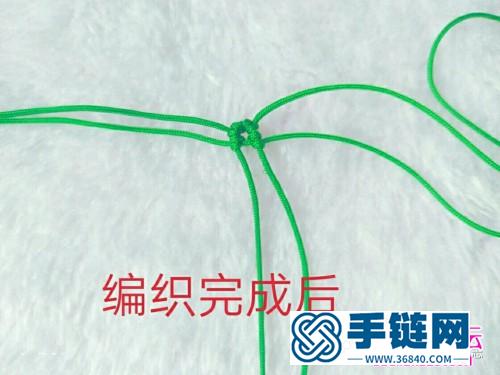 玉線繩編翠綠楓葉的制作步驟圖