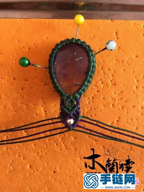 繩編淺夏紫晶包石手鏈的詳細(xì)制作圖解