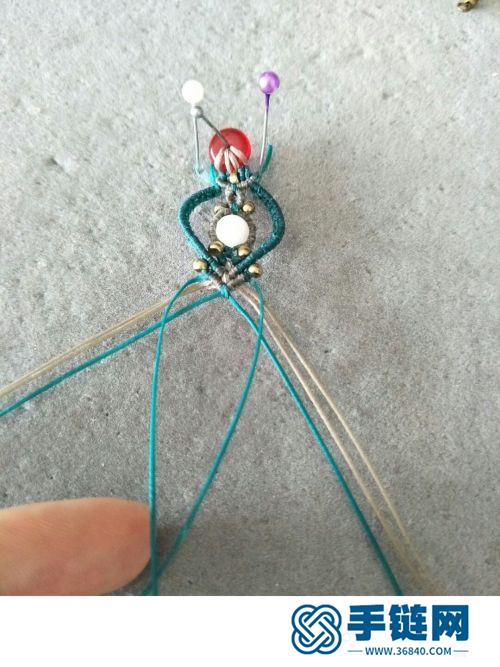 蠟線玉扣包珠耳飾的詳細制作圖解