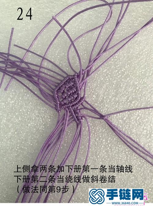 繩編平面蓮花掛件的詳細(xì)編制教程