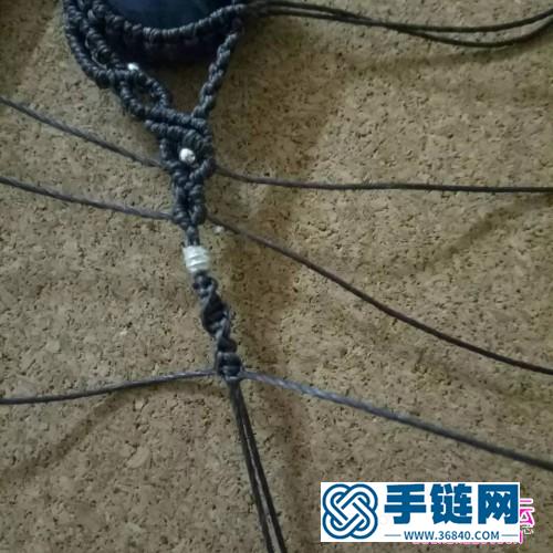 繩編圓拉長石銀鈴項鏈的詳細編制教程