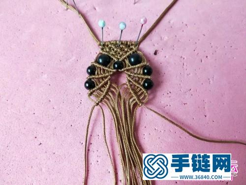 玉線串珠貓頭鷹毛衣鏈的制作步驟圖