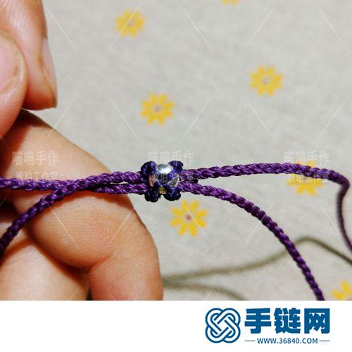 中國結圓蠟銀珠蜜蠟項鏈繩的詳細編制方法