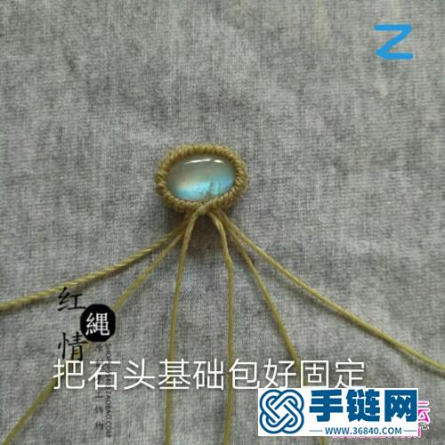 蠟線、銀珠、月光石戒指的詳細編制制作方法
