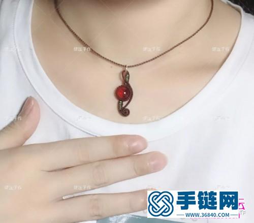 蠟線音符石榴石耳勾的詳細編制圖解