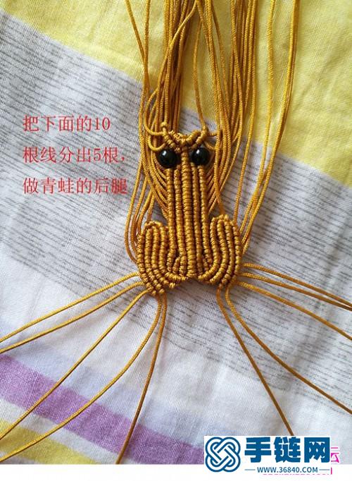 繩編立體小青蛙的詳細編制教程
