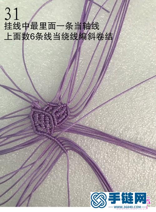 繩編平面蓮花掛件的詳細(xì)編制教程