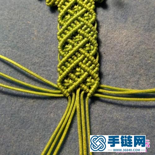 包石串珠斜卷結手繩的詳細編制教程