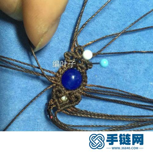 中國(guó)結(jié)蠟線花月葉耳墜的詳細(xì)編制方法