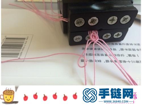 玉線串珠粉愛(ài)手鏈的詳細(xì)制作教程