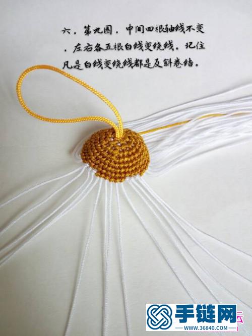 繩編曲拿花小猴掛件的詳細編制教程