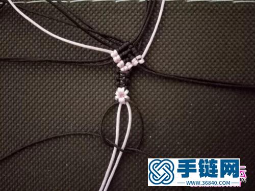 桃花耳環飾品詳細編制步驟圖